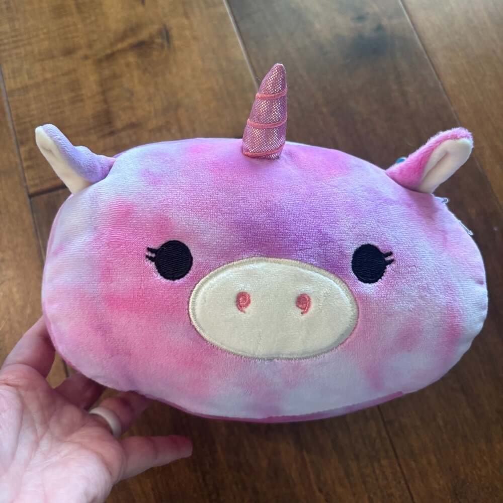 NWT Squishmallows Lola Unicorn Stackable 8" Tie-Dye Pink Purple KellyToy 2019